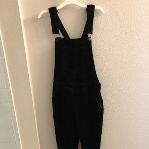 F21 Black Corduroy Overalls